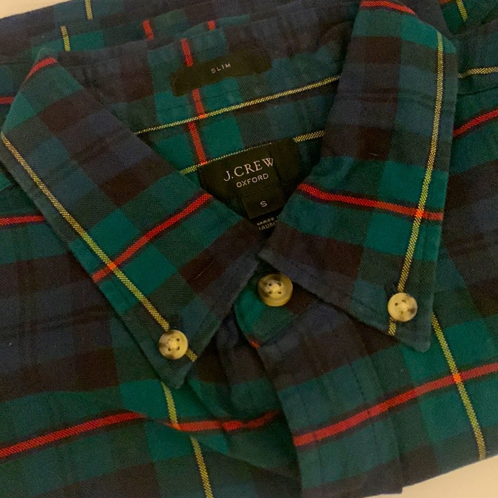 JCrew slim fit plaid shirt